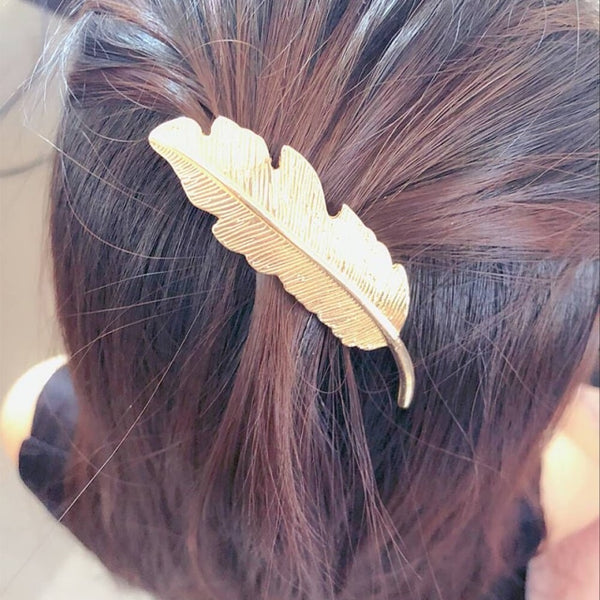 Gold Zuni Feather Barrette