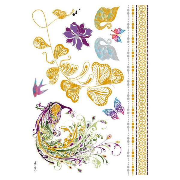 Peacock Temporary Tattoo