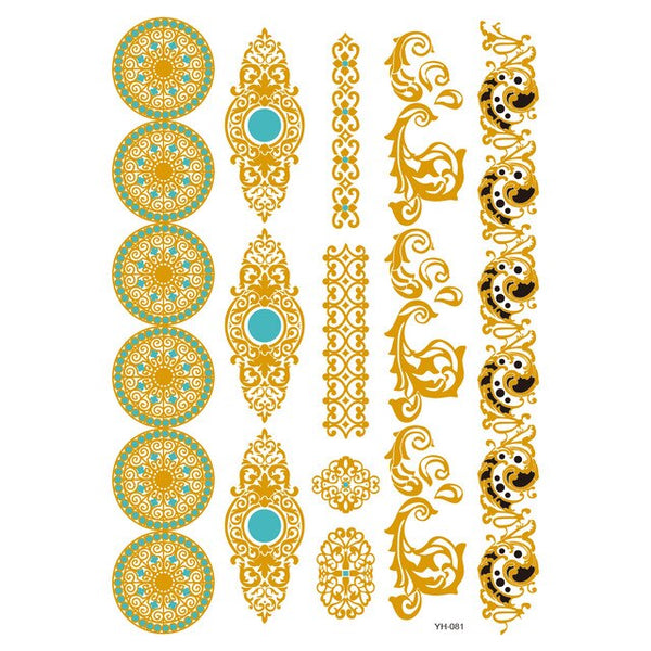 Gold Mandalas Tattoos