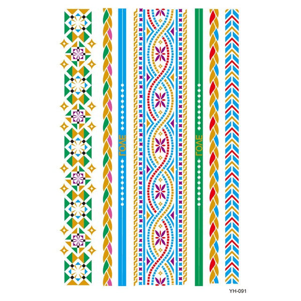 Colored Temporary Tattoos