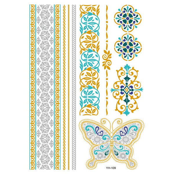 Metallic Butterfly Tattoo