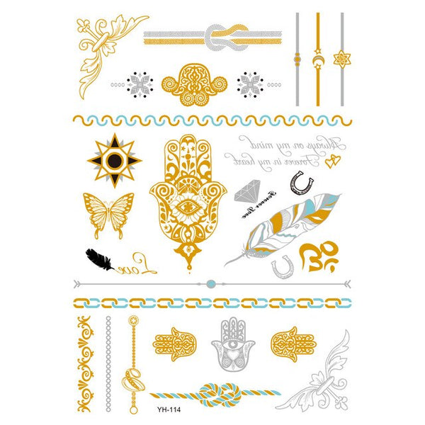 Gold Hamsa Tattoo