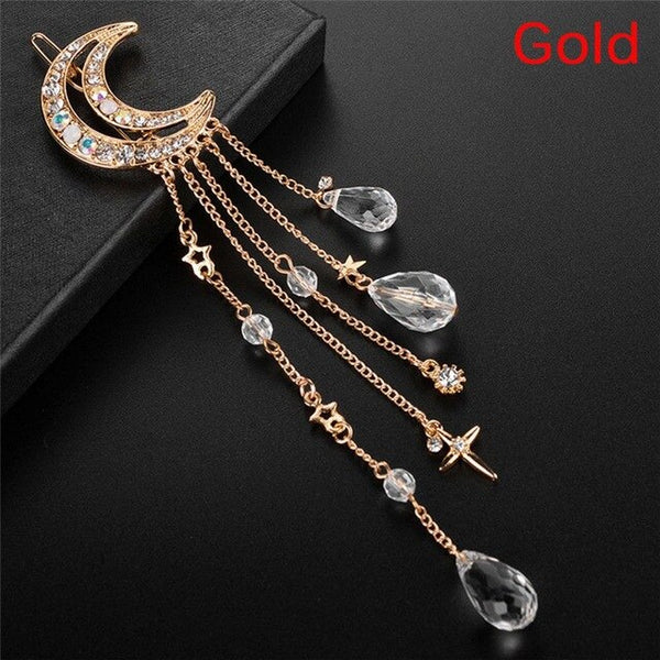 Gold Crescent Barrette