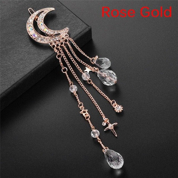 Rose Gold Crescent Barrette