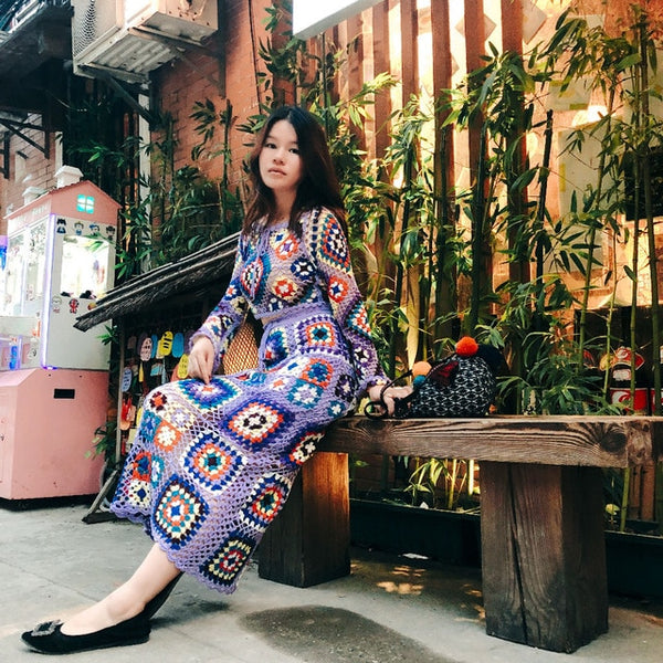 Granny Square Skirt Set