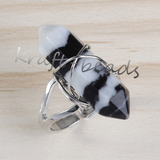 Zebra Stone Ring