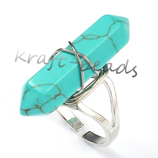 Hexagonal Turquoise Ring