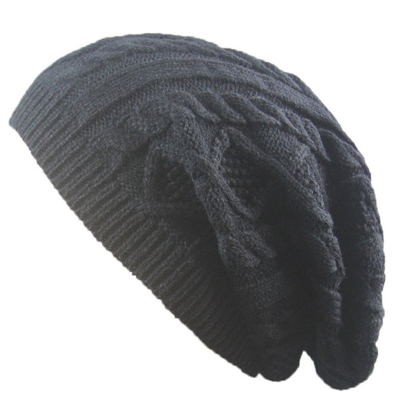 Charcoal Cable Knit Beanie