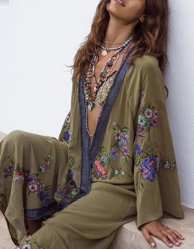 Army Green Kimono