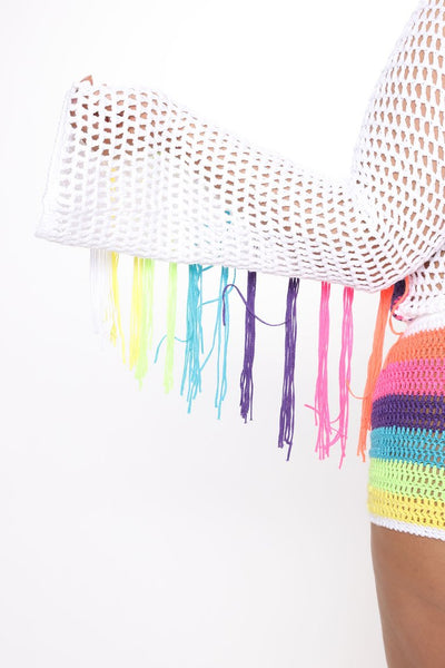 Rainbow Fringed Sleeves