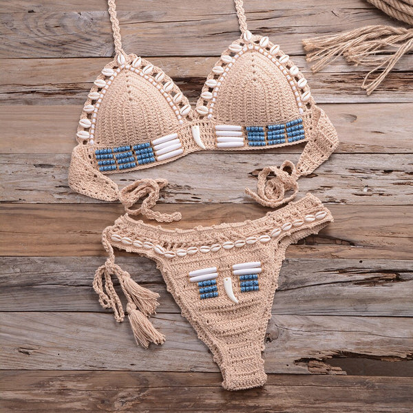 Crochet Bikini Indian Beads