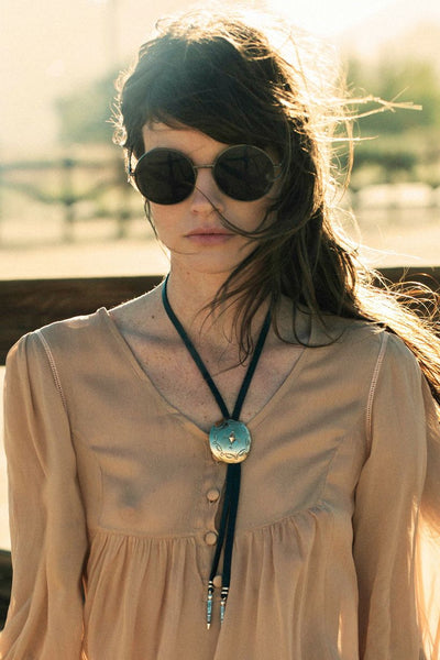 Black Silver Bolo Tie