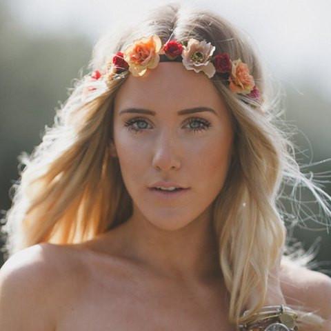 Peach Flower Crown