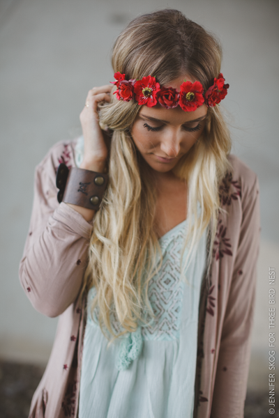 Red Flower Crown