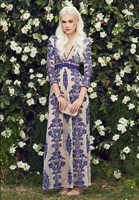 Blue Floral Maxi Dress