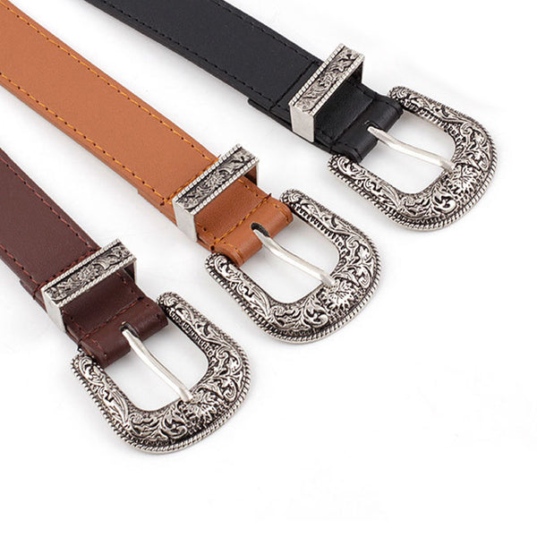 Vegan Leather Western Belts