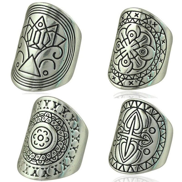 Mandala Ring Set