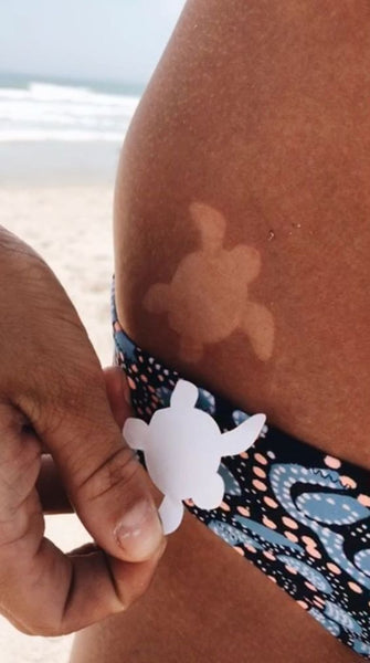 Sea Turtle Tanning Stickers