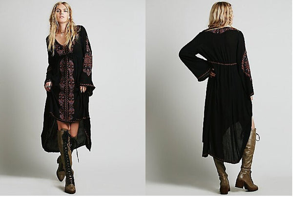 Black Boho Dress