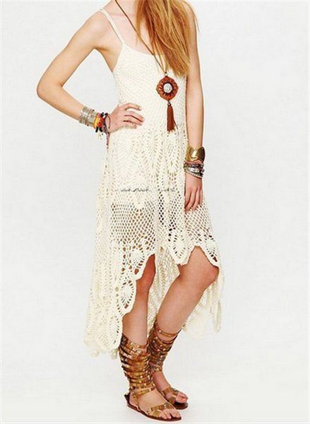 Off White Crochet Dress