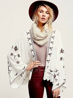 White Embroidered Kimono