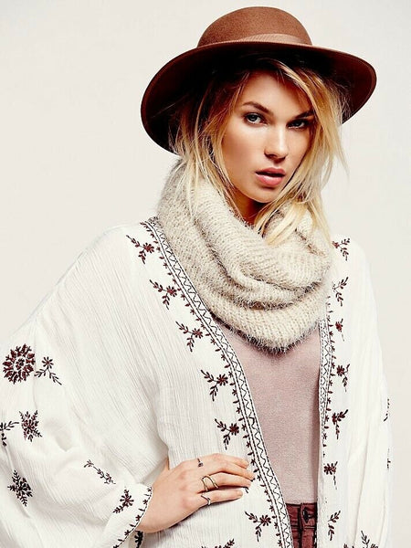 White Kimono With Embroidery