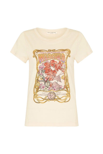 Wild Child T Shirt Gypsy Ivory Short Sleeve Top With Graphic Print Great For Festivals Cast A Spell Available In Small Medium Or Large